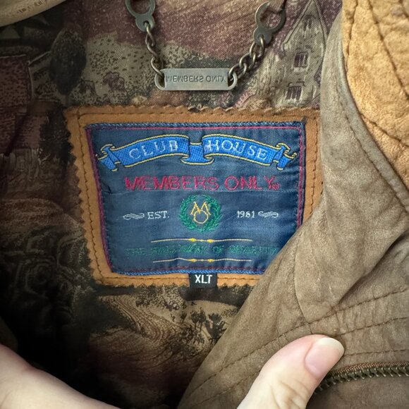 Vintage Members Only Leather Bomber Jacket Size XLT - Picture 5 of 11